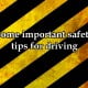Some important safety tips for driving